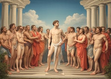 Affresco rinascimentale raffigurante gli dei dell'Olimpo